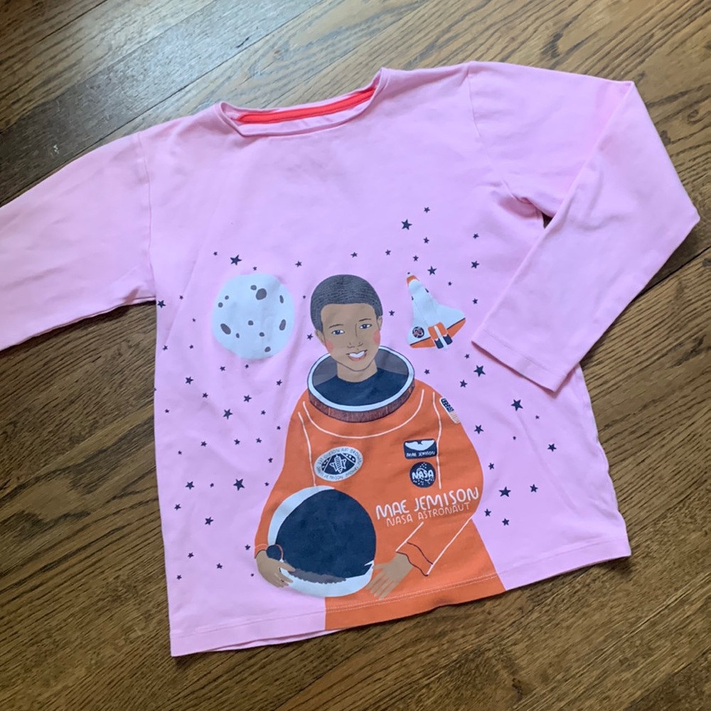 Piccolina Mae Jamison Nada Astronaut long sleeve tee size 10 (small stains!)